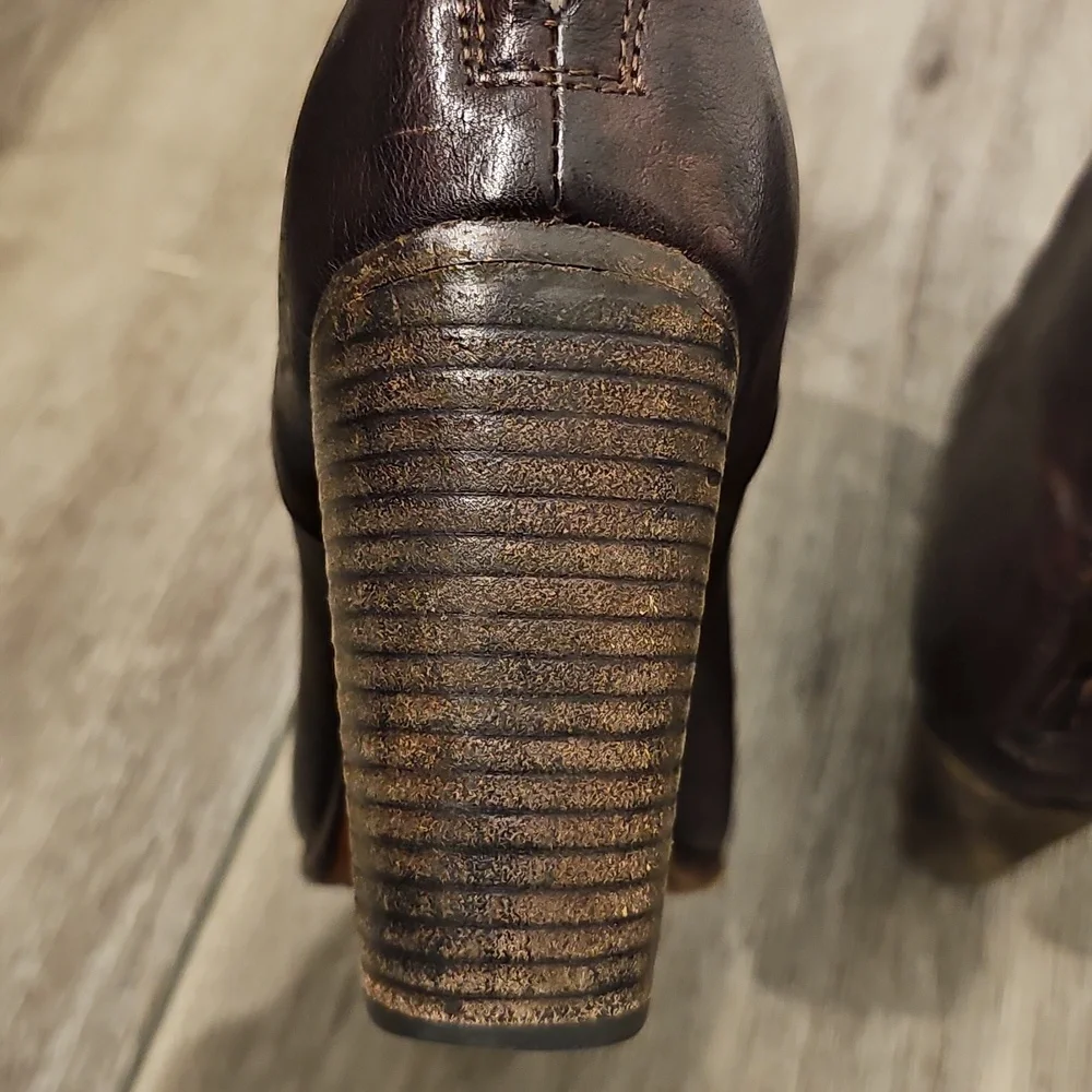 RAG & BONE 39 Brown Leather Newbury Booties as seen on Taylor Swift